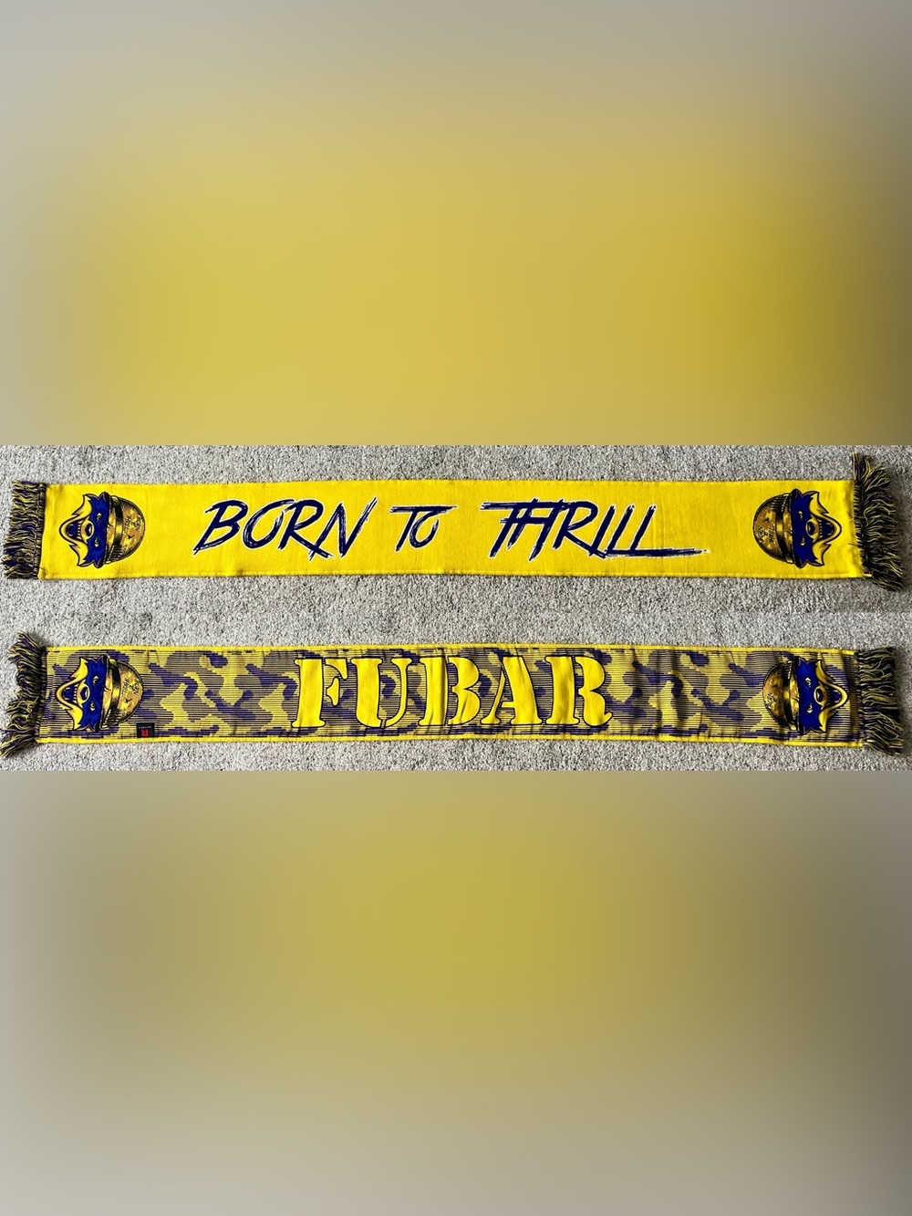 FUBAR (Nashville SC Supporters Military Group) Born To Thrill Soccer Scarf
